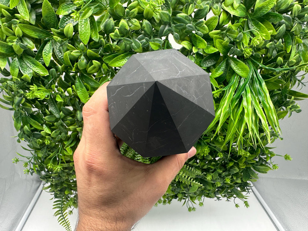 Large Shungite Tower: EMF Protection, Healing Crystal Decor (20cm)