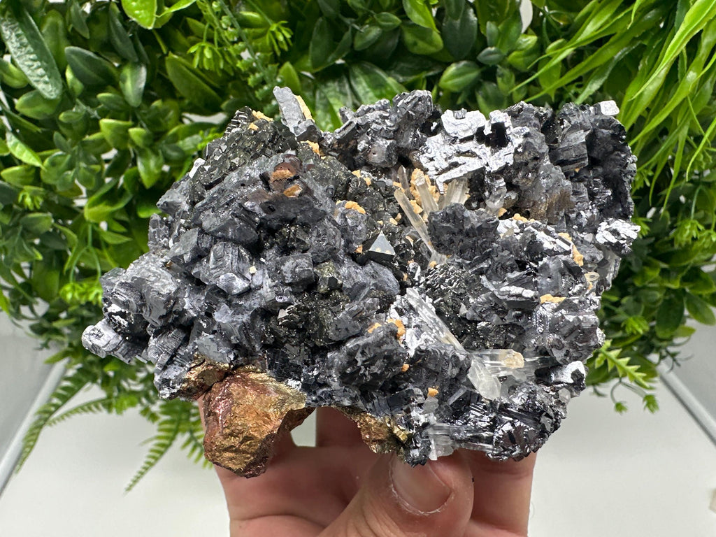 Amazing Galena spinel law on Quartz whit Siderite,from Krushev dol mine,Bulgaria,natural,collection mineral specimen,home decor crystal,souv