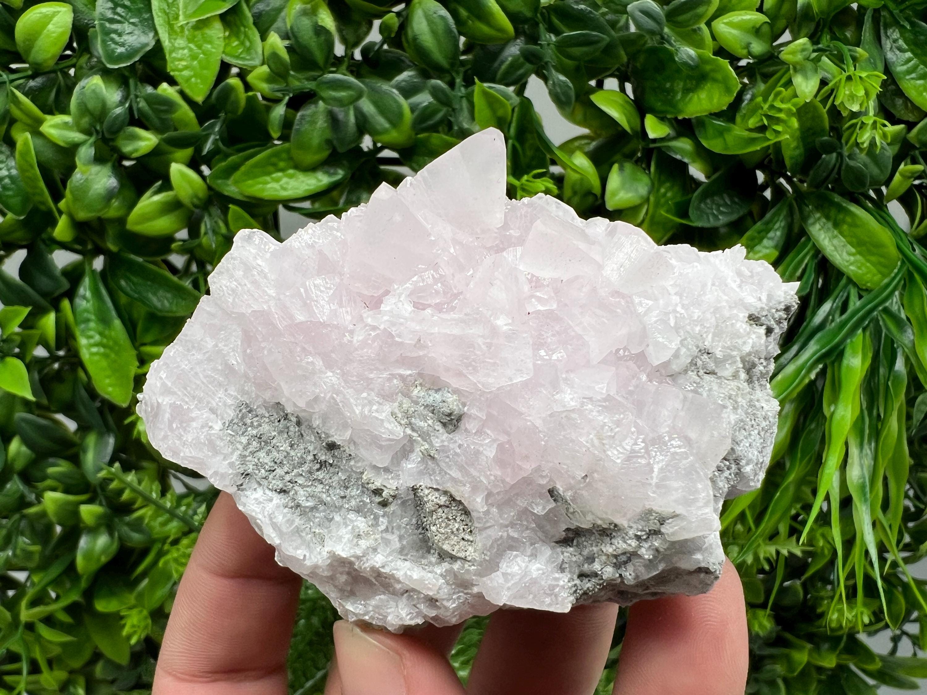 UV Reactive Mangano Calcite Crystal: Androvo Mine, Bulgaria