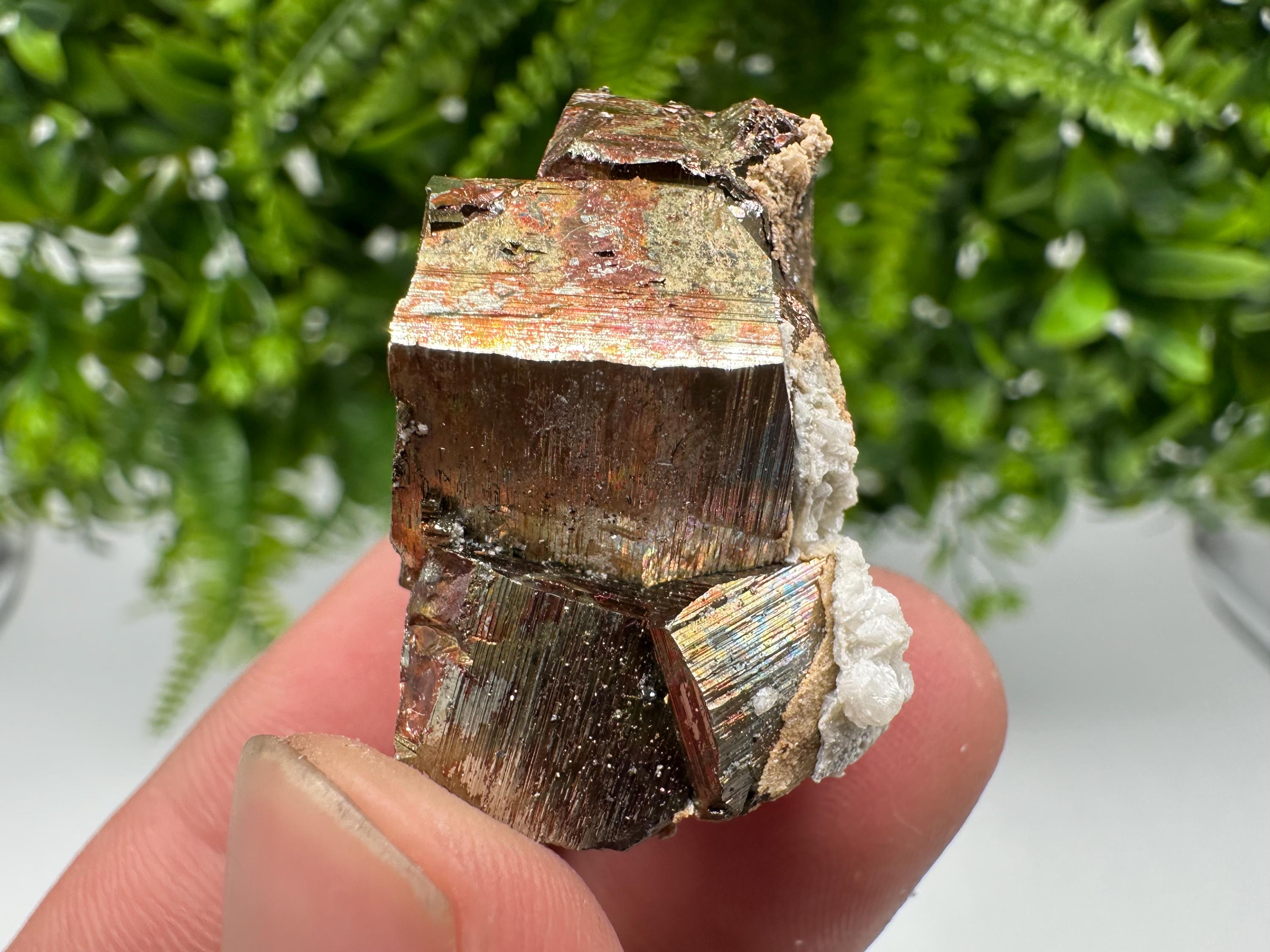 Wonderful Rainbow Pyrite whit Calcite,natural minerals souvenir Crystal,collection stone,rare minerals,home decor,Borieva Bulgaria