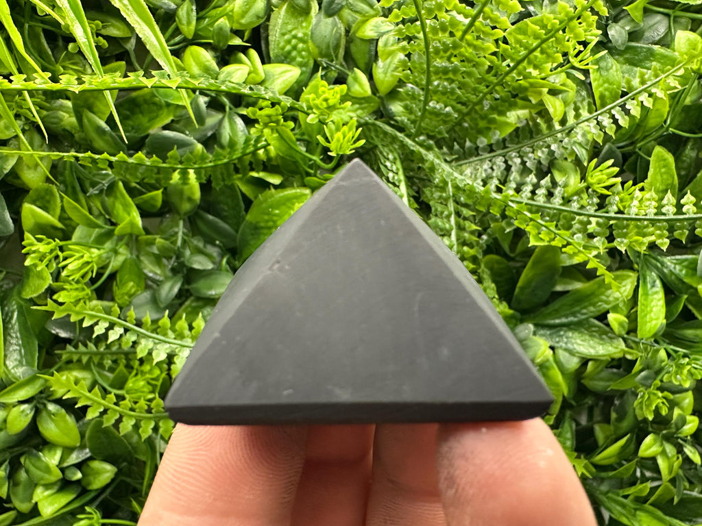 Shungite Pyramid 4cm: EMF & 5G Protection, Healing Crystal