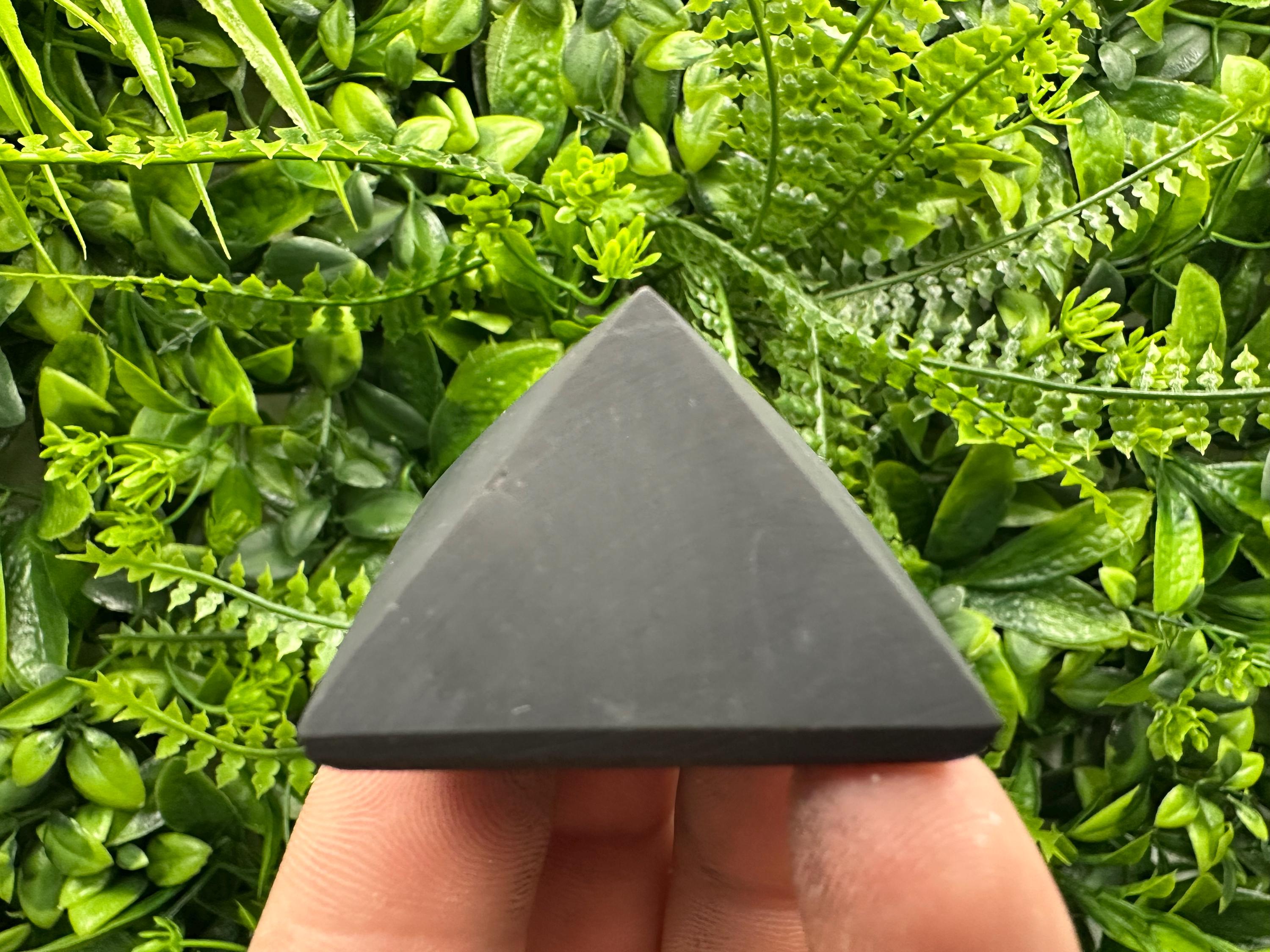 Shungite Pyramid 4cm: EMF & 5G Protection, Healing Crystal