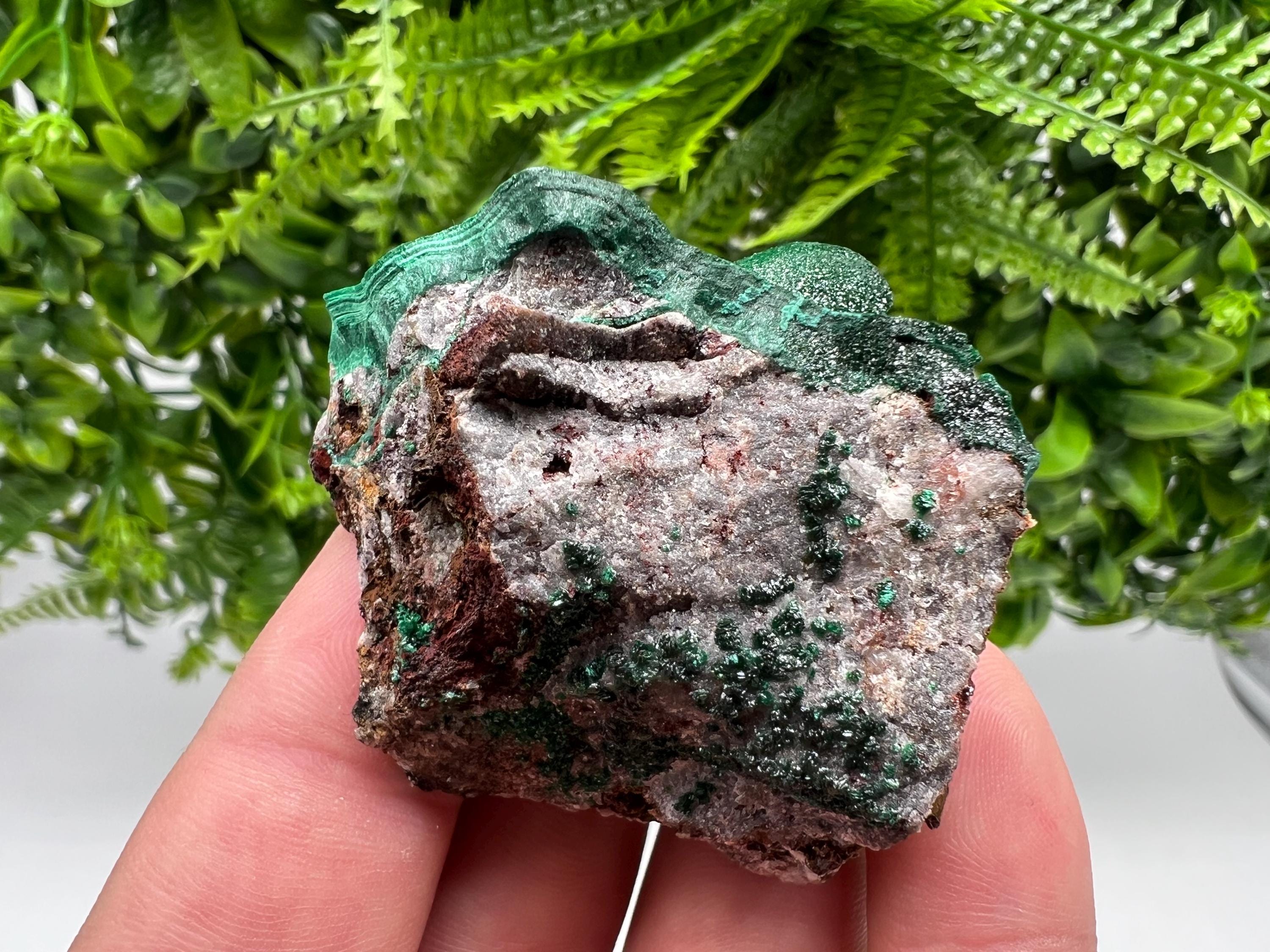 Green Polished Malachite Crystal from Congo, Chakra Stone