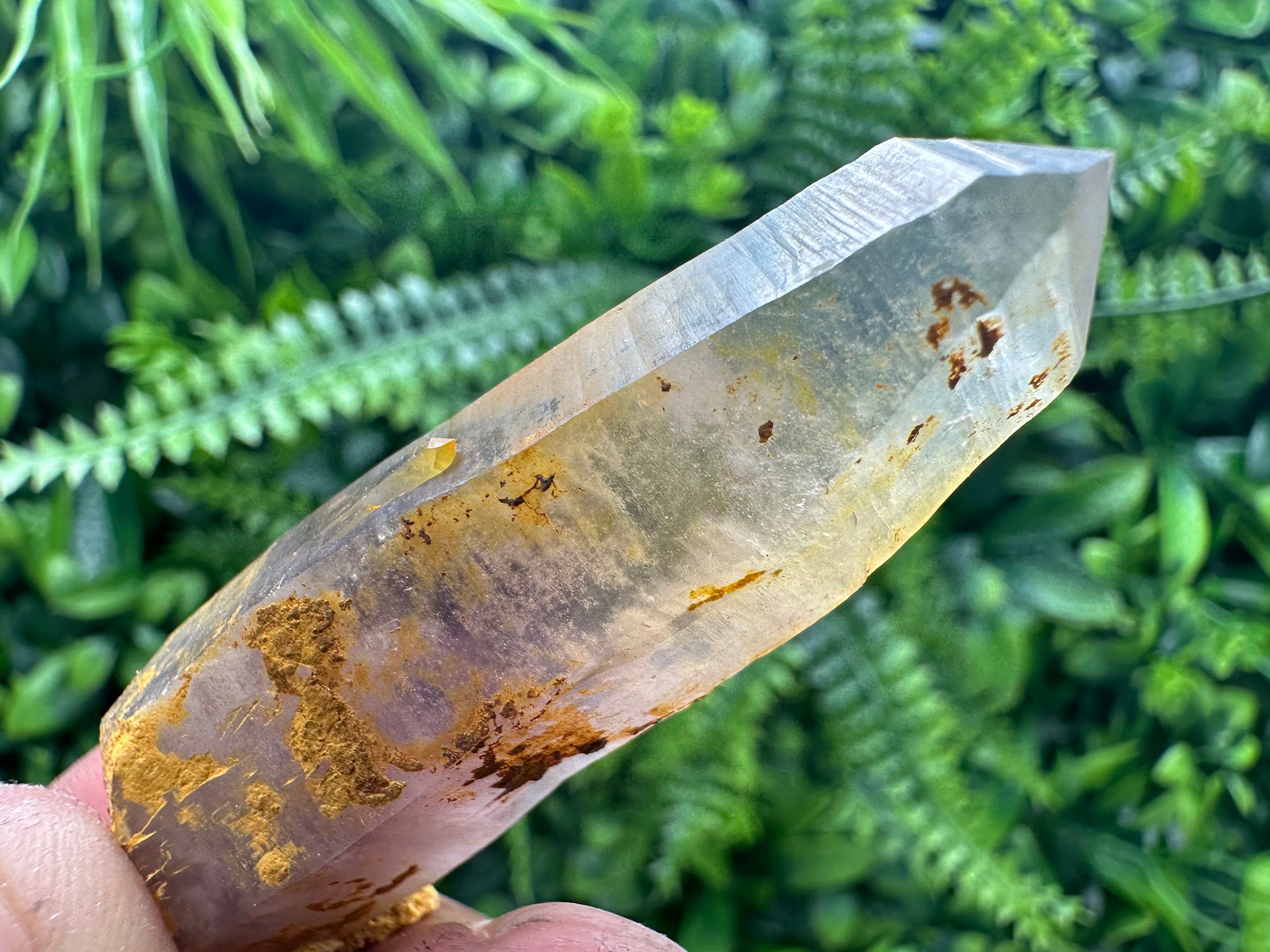 Phantom Amethyst Crystal with Cerusite, Bulgaria Mineral Specimen