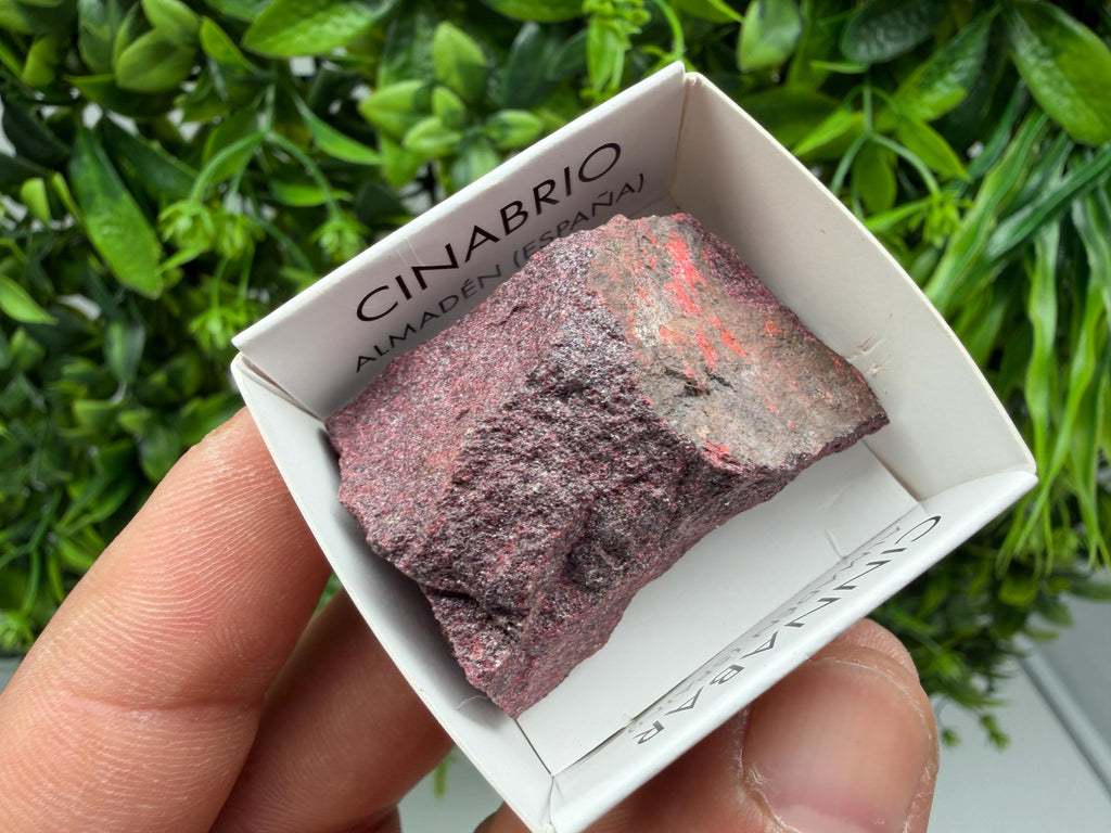 Red Cinnabar Crystal Specimen: Raw Mineral from Almaden, Spain