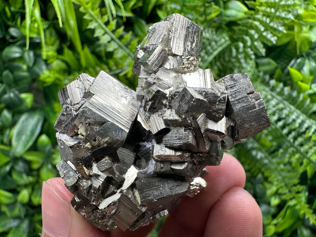 Rare Shiny Pyrite Cluster: Natural Crystal Mineral Souvenir