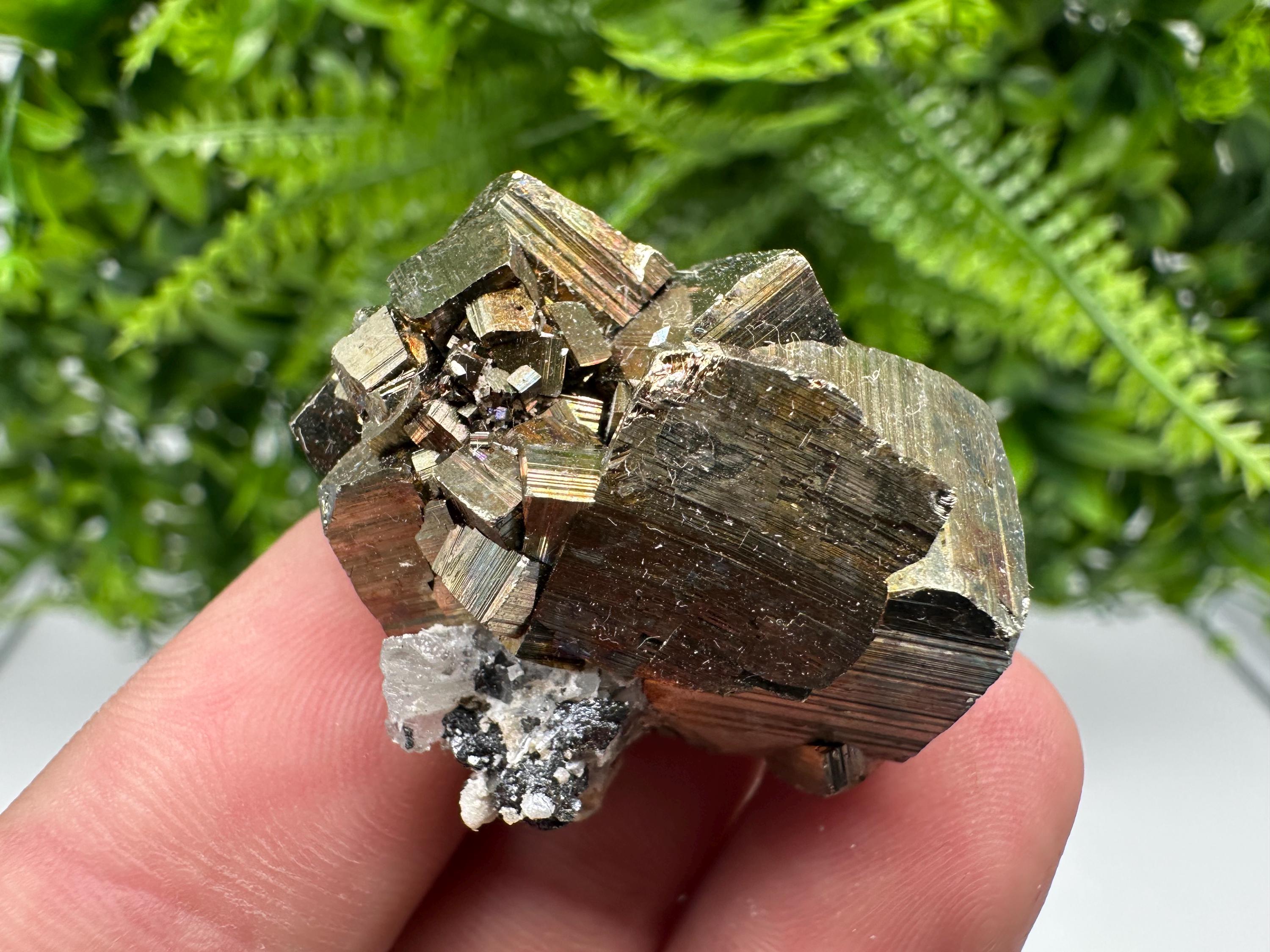 Wonderful Rainbow Pyrite whit Calcite,natural minerals souvenir Crystal,collection stone,rare minerals,home decor,Borieva Bulgaria