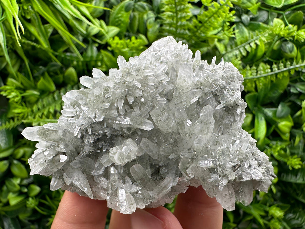 Chlorite Quartz Cluster, Borieva Mine Mineral Specimen, Bulgaria