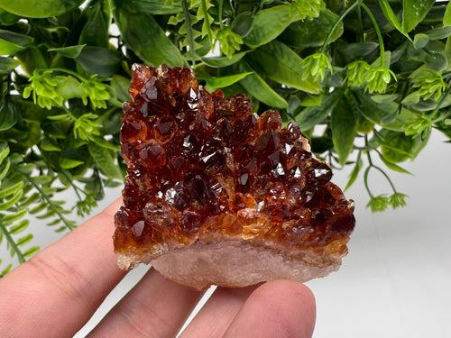 Brazilian Citrine Crystal Cluster, Hematite Inclusions
