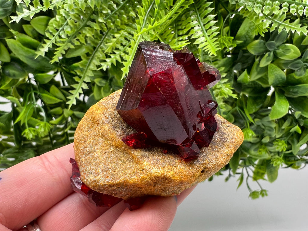XXL Lab Grown Pruskite Ruby Crystal on Matrix
