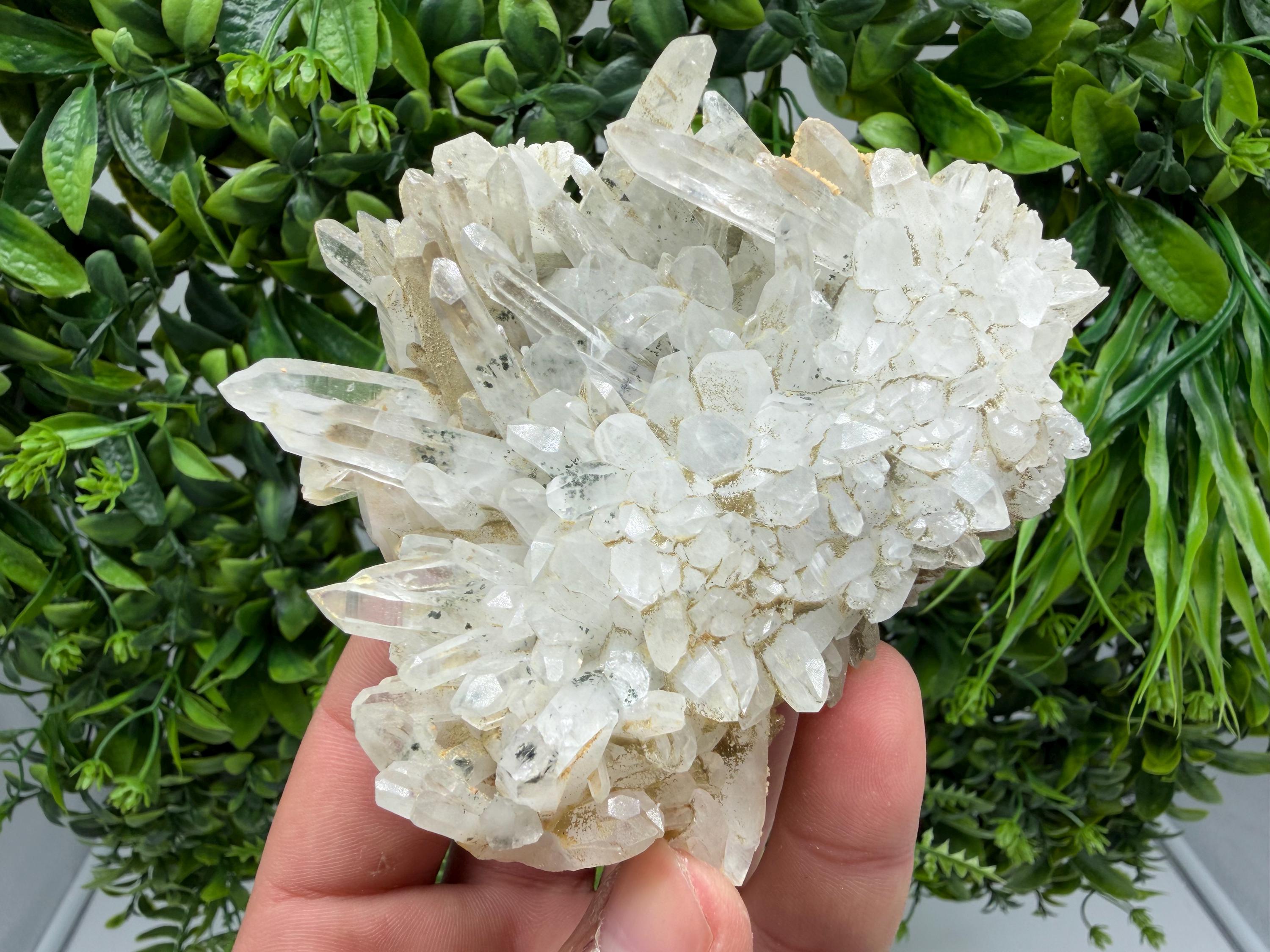 Quartz inclusions Chlorite and Sphalerite/ Natural minerals/ Souvenir crystal gift minerals famous Krushev dol/Madan