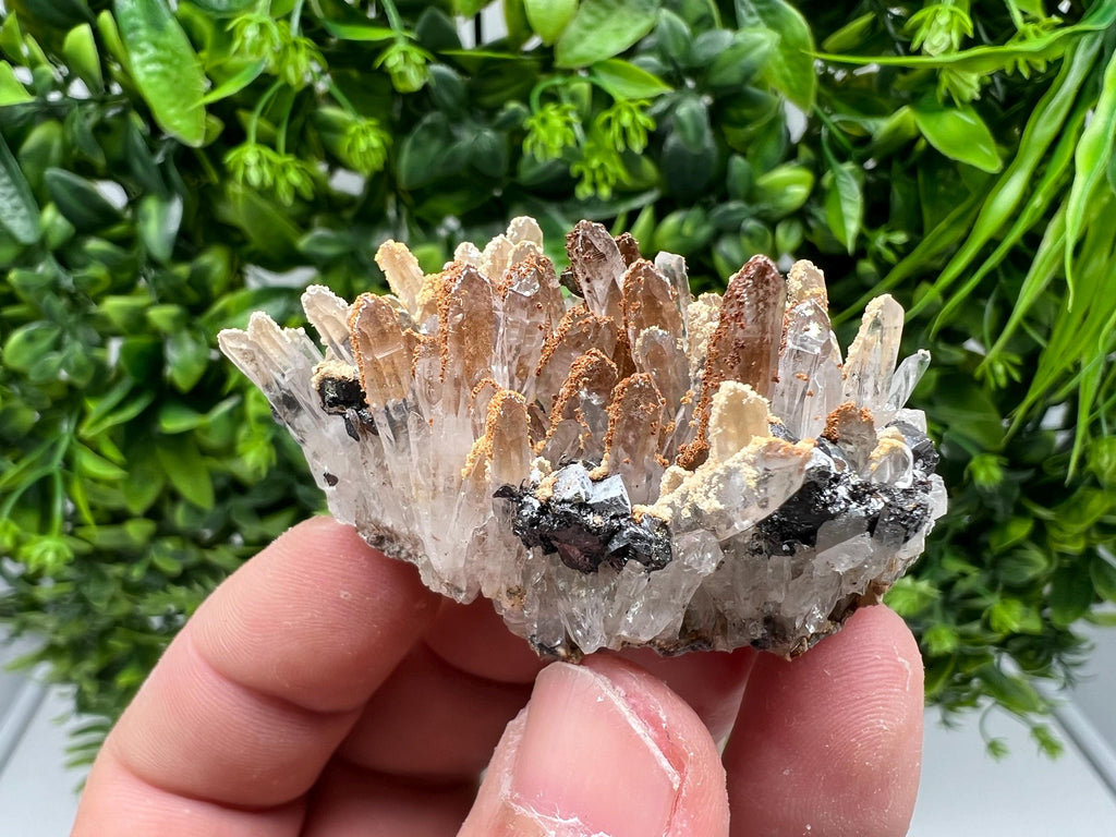 Stunning Quartz covered with iron oxide limonite natural minerals souvenir crystal home decor stone collection minerals September 9th mine