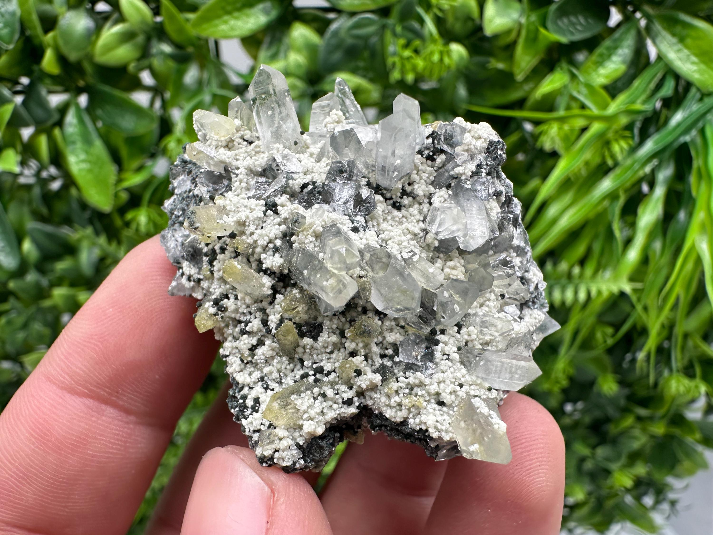 Chlorite Epidote Quartz Mineral Specimen, Bulgaria Home Decor Stone