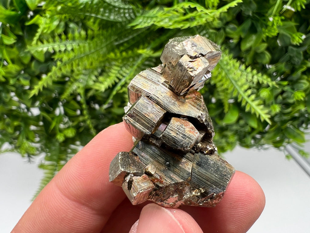 Rainbow Pyrite Hematite Cluster: Borieva Mine, Bulgaria