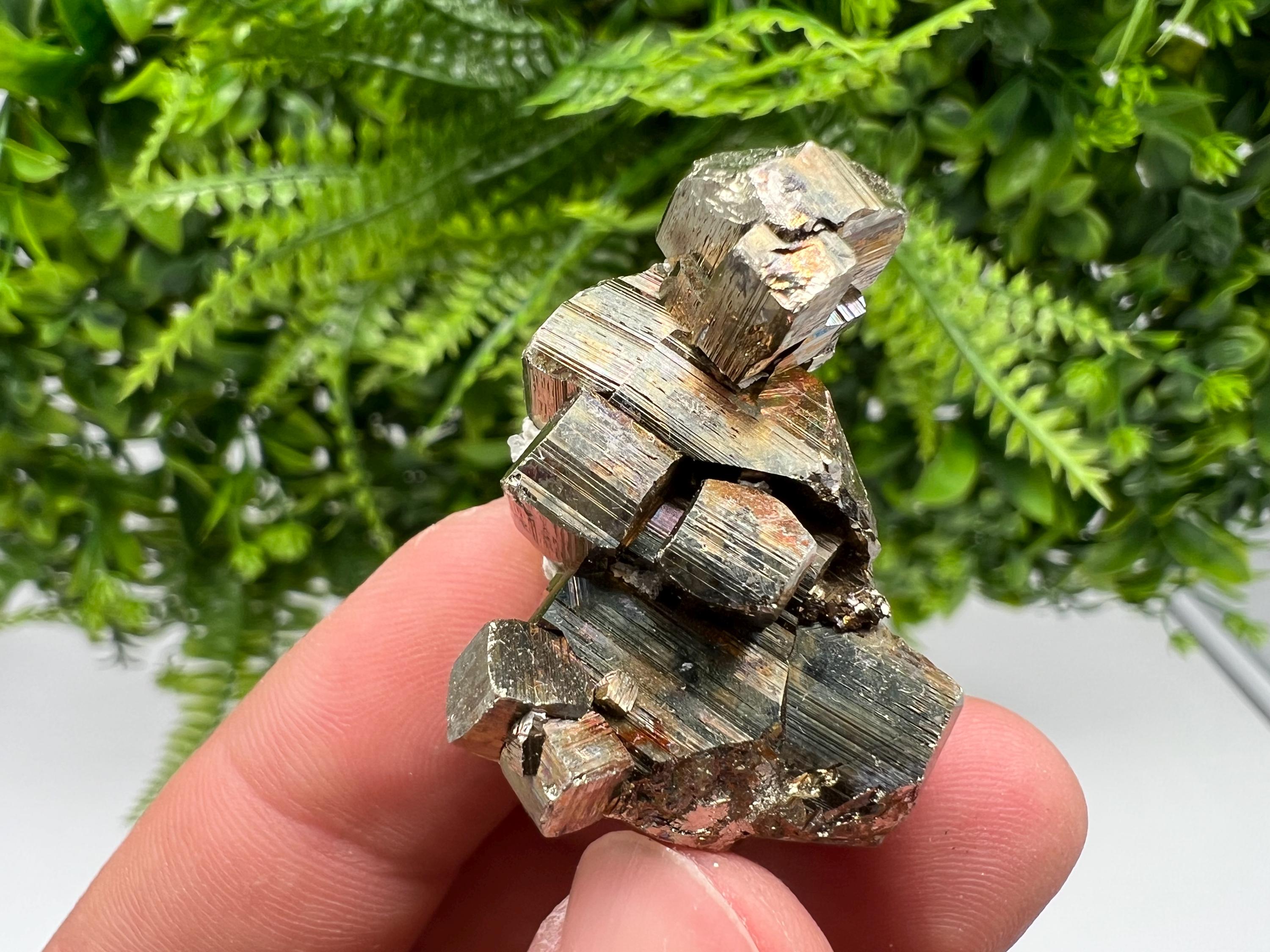 Rainbow Pyrite Hematite Cluster: Borieva Mine, Bulgaria