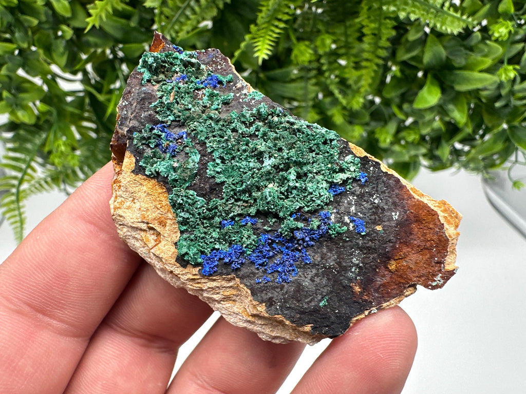 Moroccan Azurite Malachite Specimen: Rare Crystal Mineral Decor