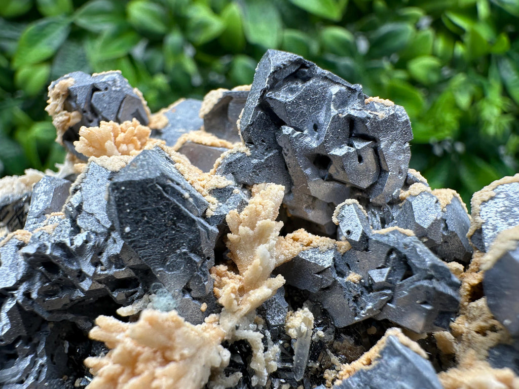Skeletal Galena with Sphalerite and Calcite - Madan, Bulgaria