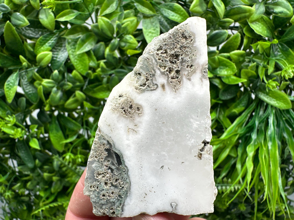 Polished Moss Agate Slab: Crystal Slice (7/5cm, 99 grams)