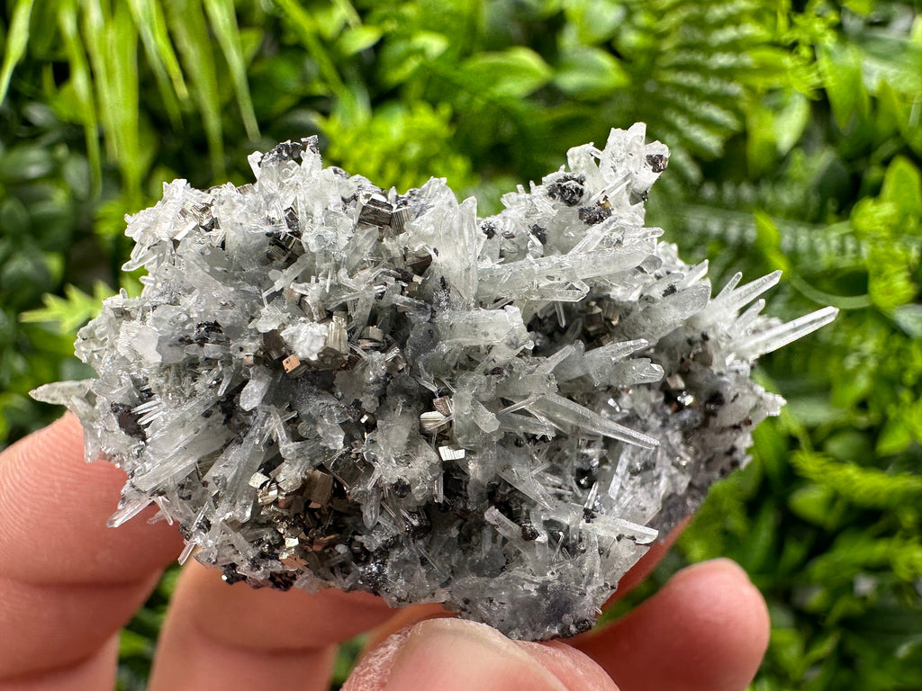Galena with Sphalerite on Green Quartz - Madan Bulgaria Crystal