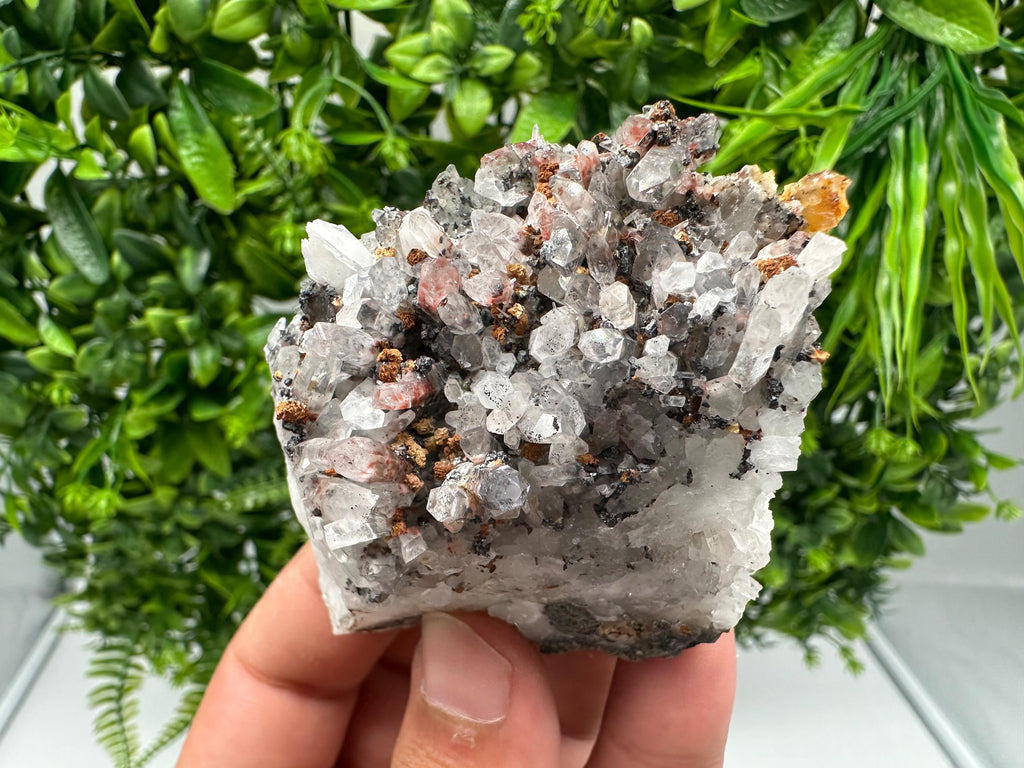 Stunning Quartz whit Sphalerite,Hematite,Iron oxide from 9th September mine,natural,collectible mineral specimen,home decor stone,gift,cryst