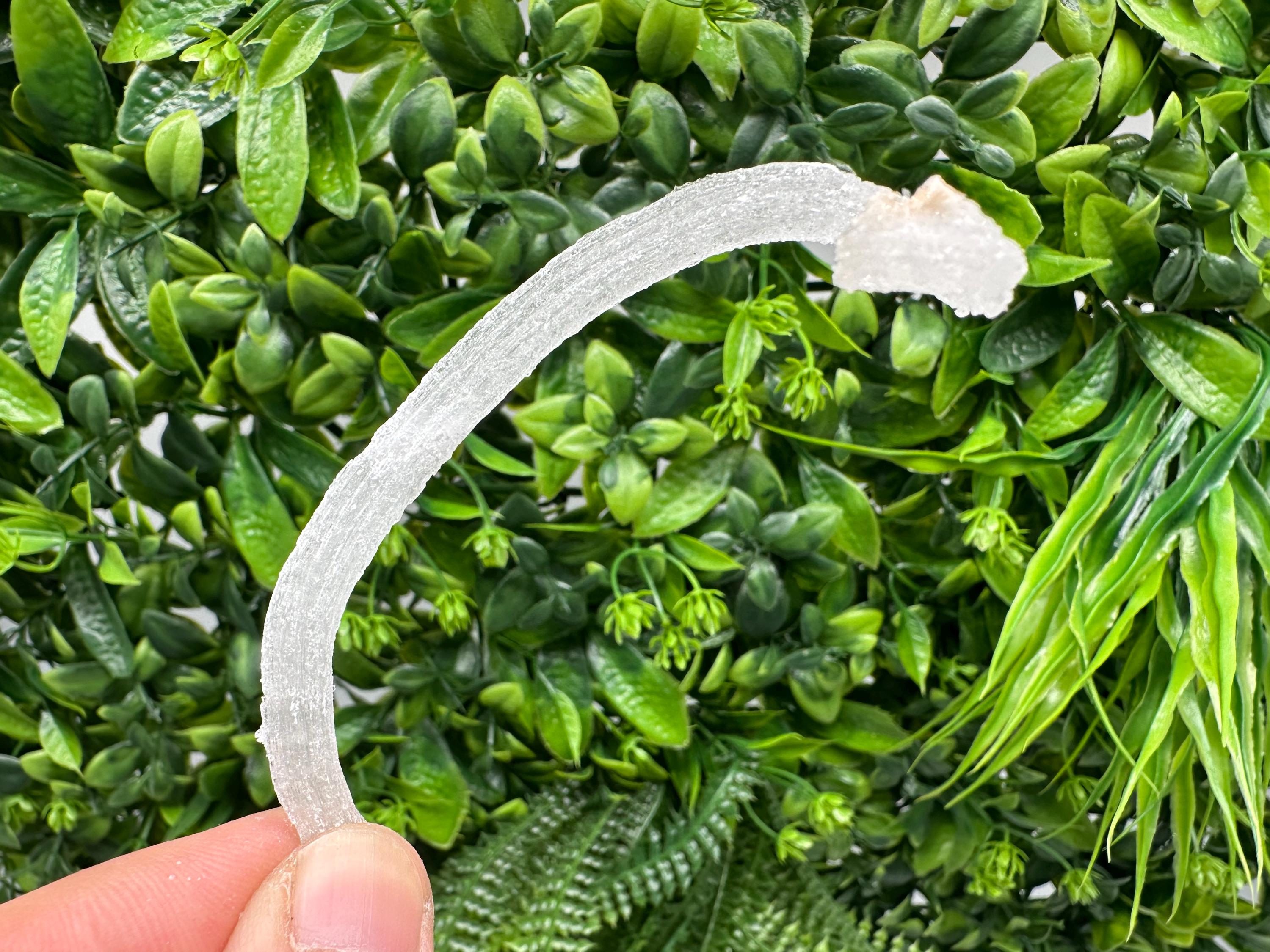 White Selenite Gypsum "Ram's Horn'' Selenite,from Guizhou,China,perfect Shape and Luster,Fluorescent Selenite Gypsum,minerals specimen,colle
