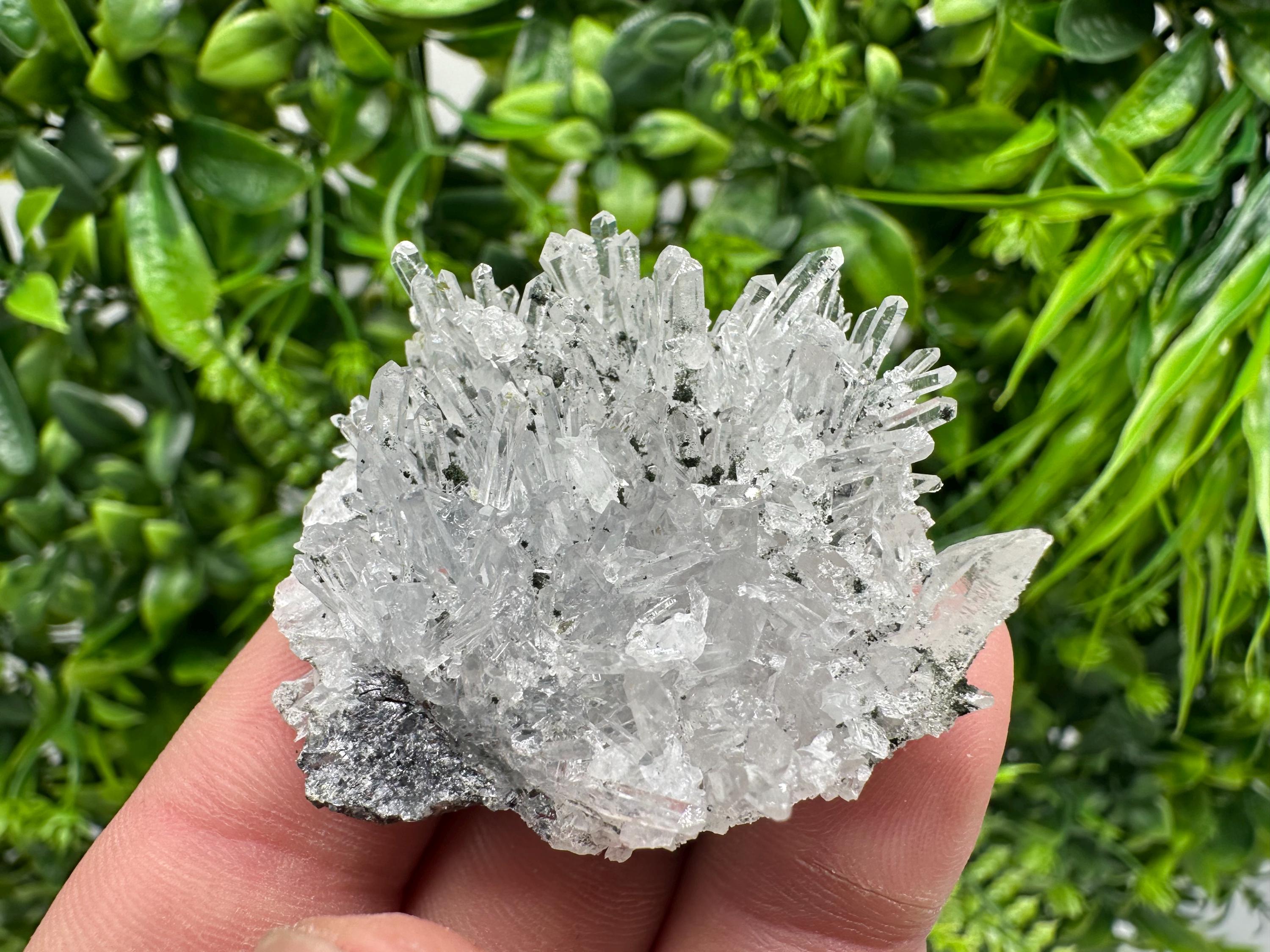 Chlorite Quartz Crystal Cluster - Borieva Mine, Bulgaria