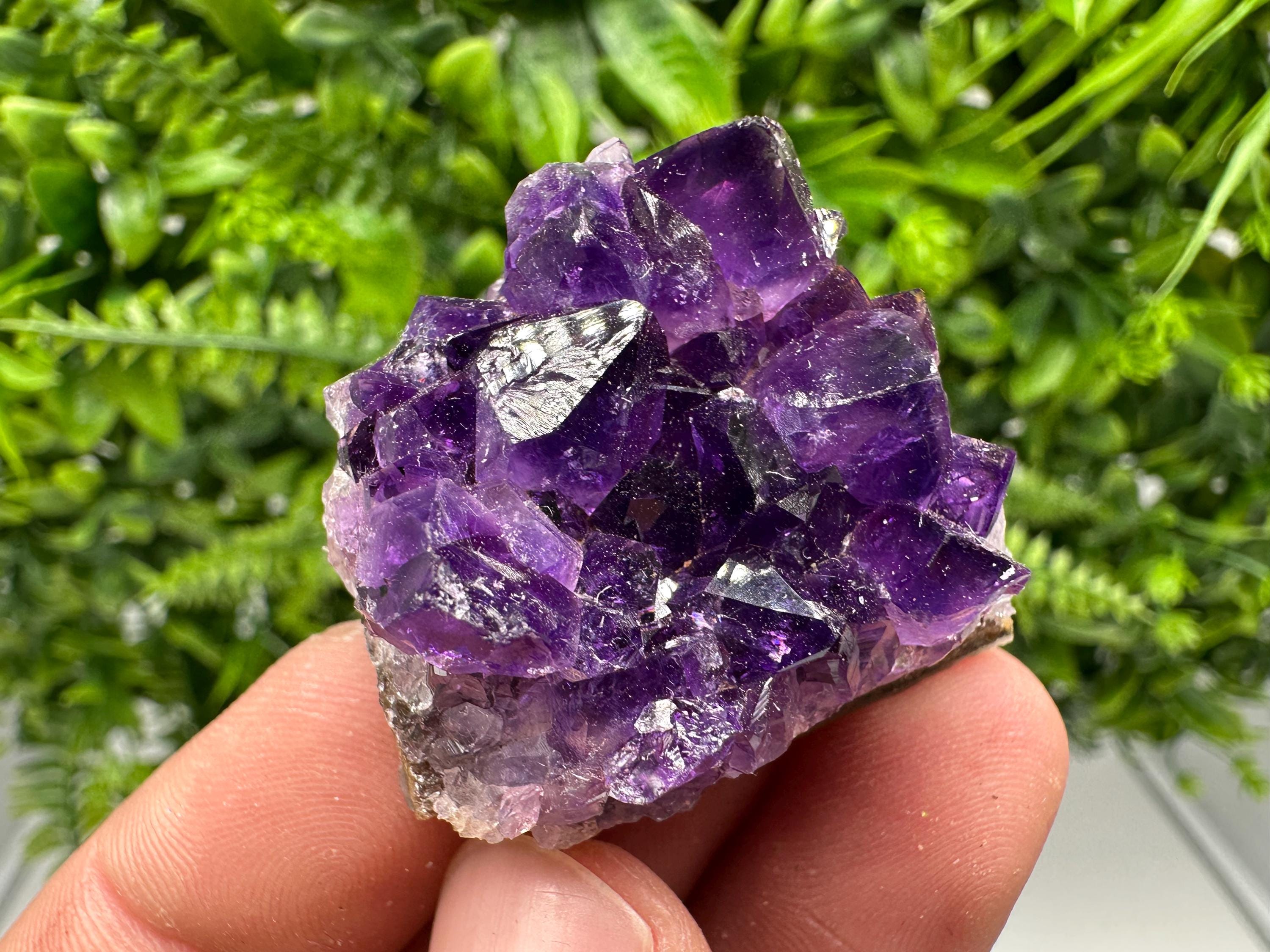 Natural Purple Amethyst Cluster, Uruguay Crystal, Home Decor