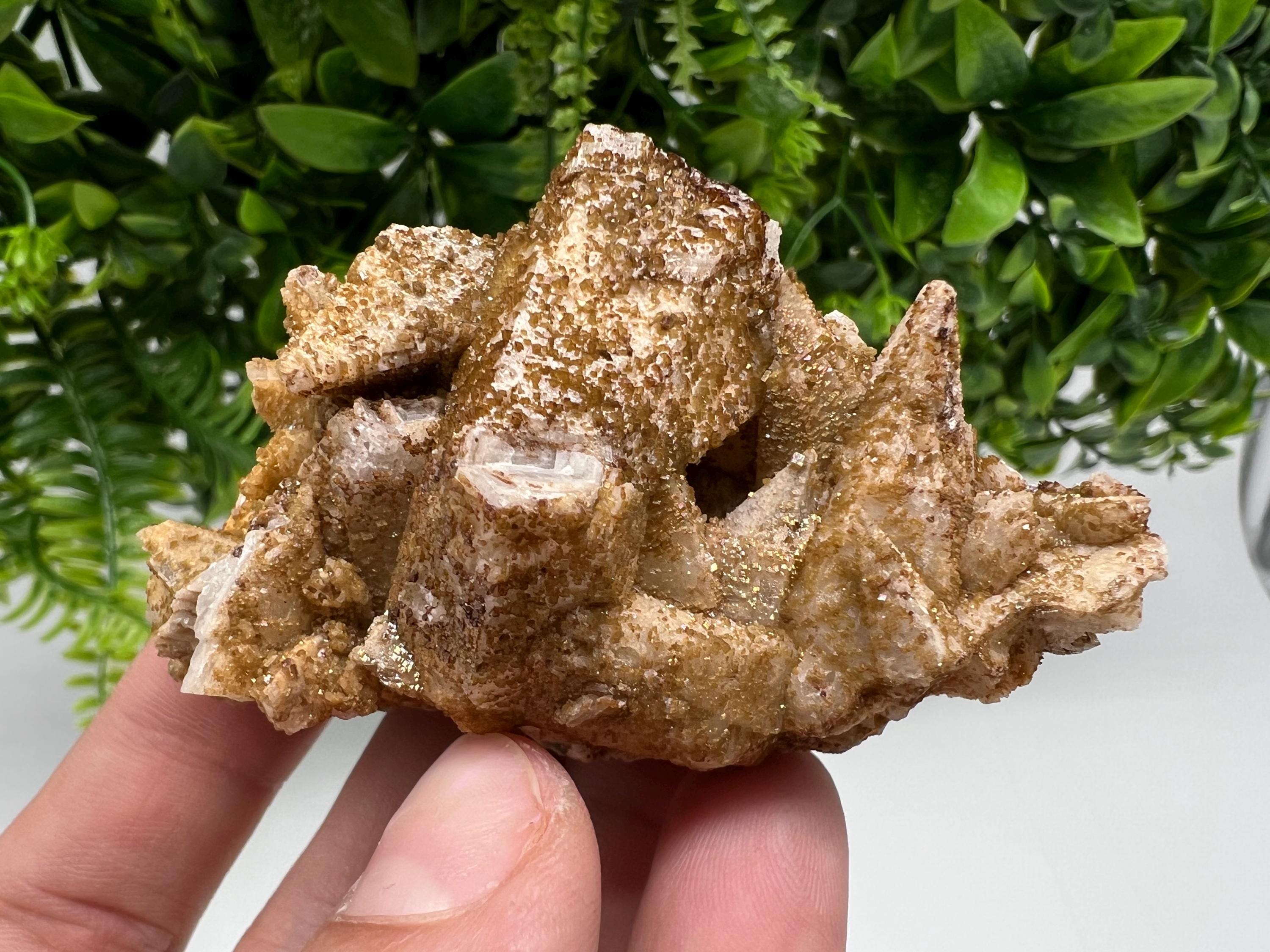 Stunning Brown Rhodochrosite on Calcite,Chalcedony,from Djurcovo mine,Bulgaria,natural collection mineral specimen,home decor crystal,gift