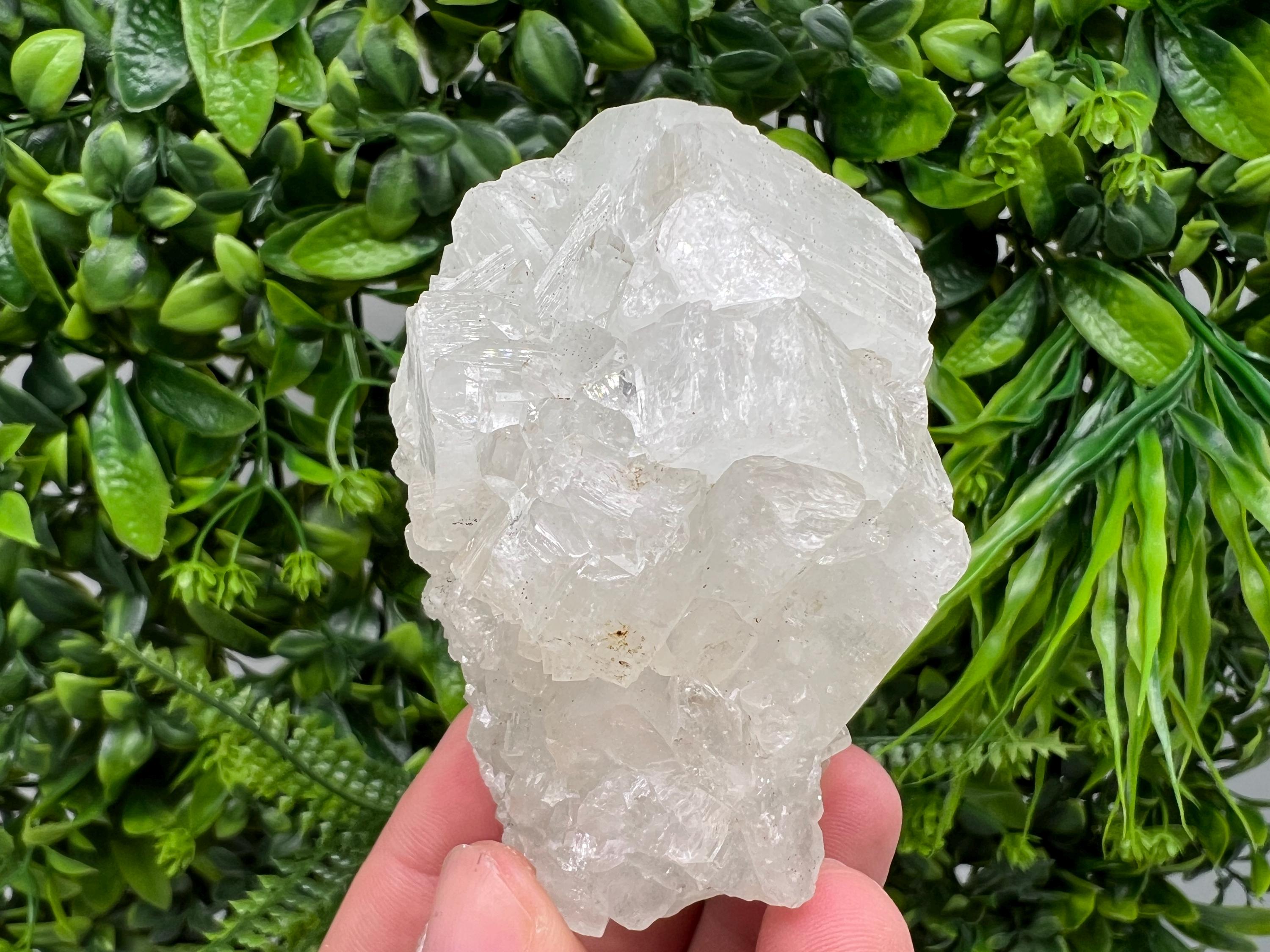 Transparent Apophyllite on Chalcedony, India Mineral Specimen