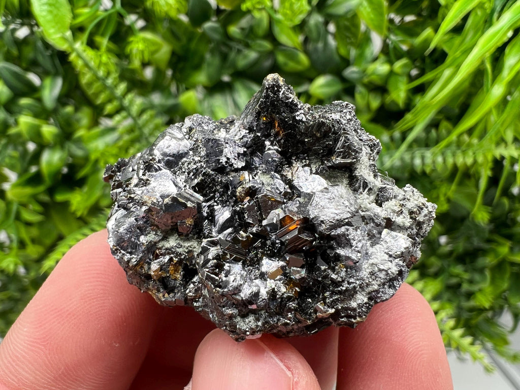 Rare Sphalerite Marmarite on Galena Quartz, Borieva Mineral Specimen