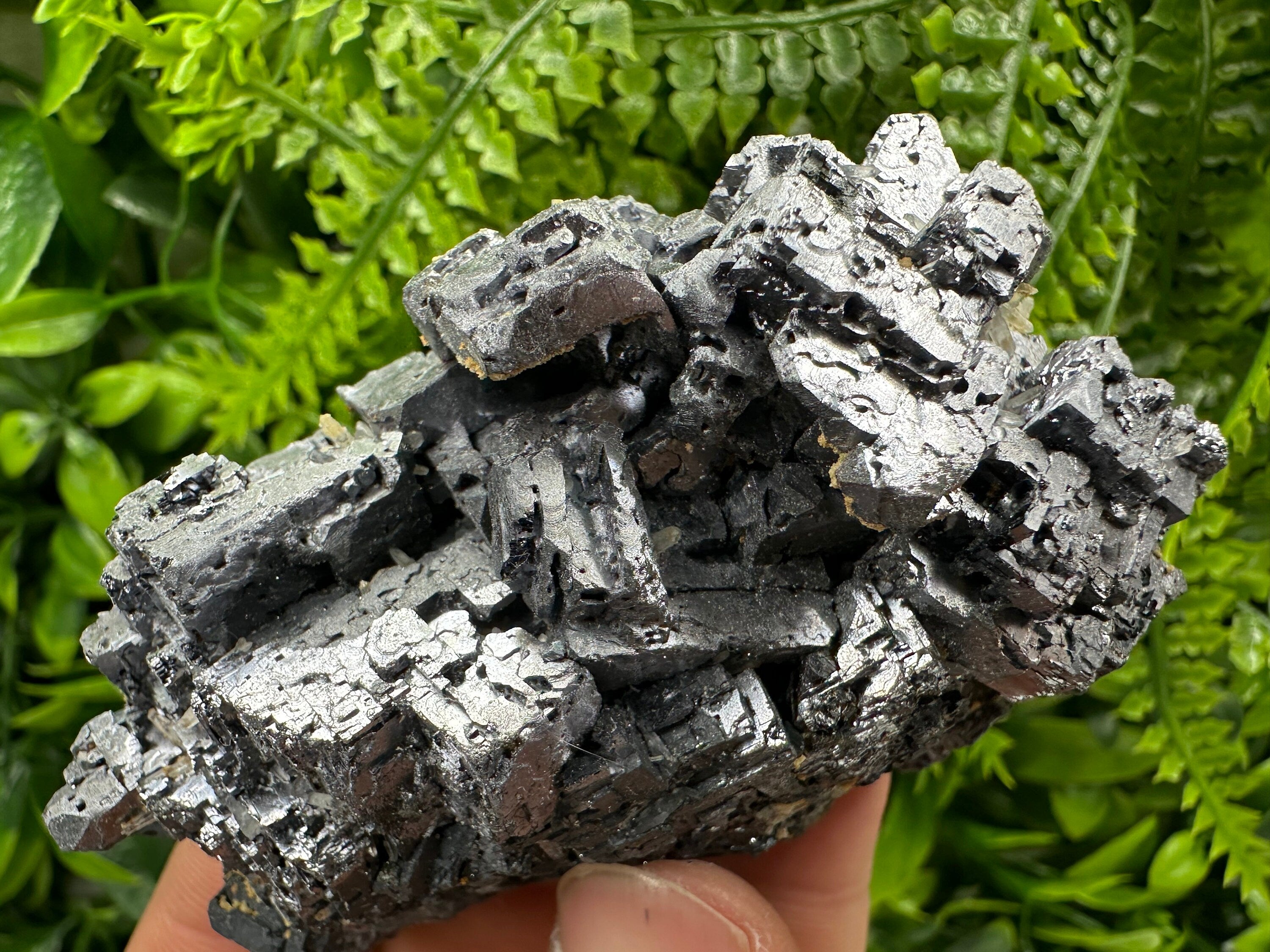 Skeleton Galena Cluster, Rare Morphology Crystal, Bulgaria Mineral Souvenir