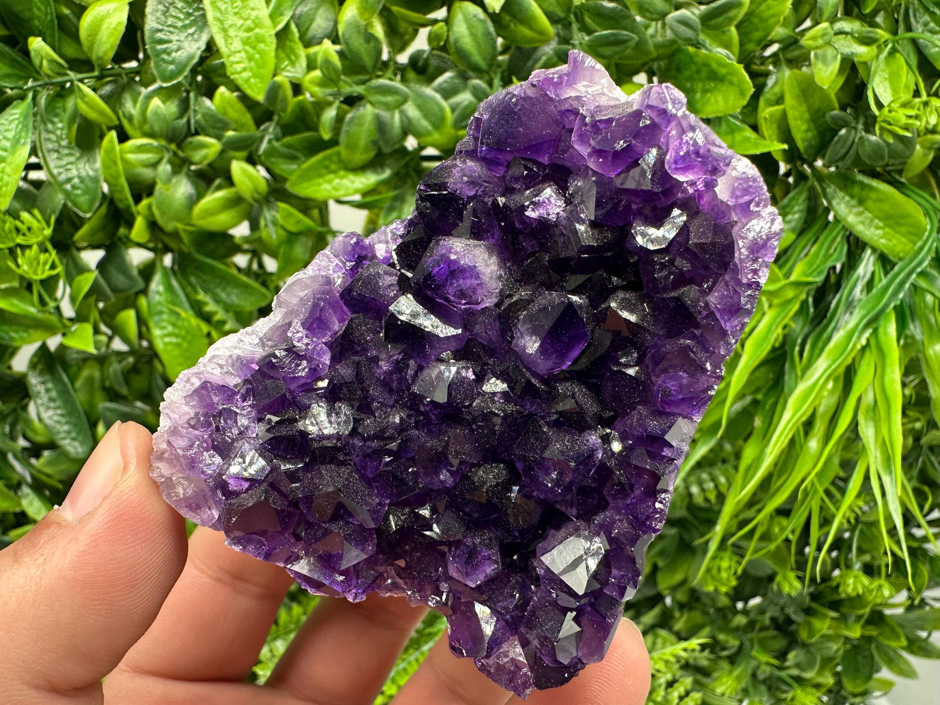 Uruguay Amethyst Crystal: Purple Quartz Cluster, Home Decor