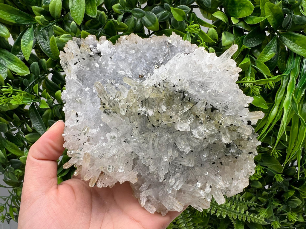 Lovely specimen Green Quartz inclusions Chlorite and Sphalerite/ Natural minerals/ Souvenir crystal gift minerals famous 9th September/Madan