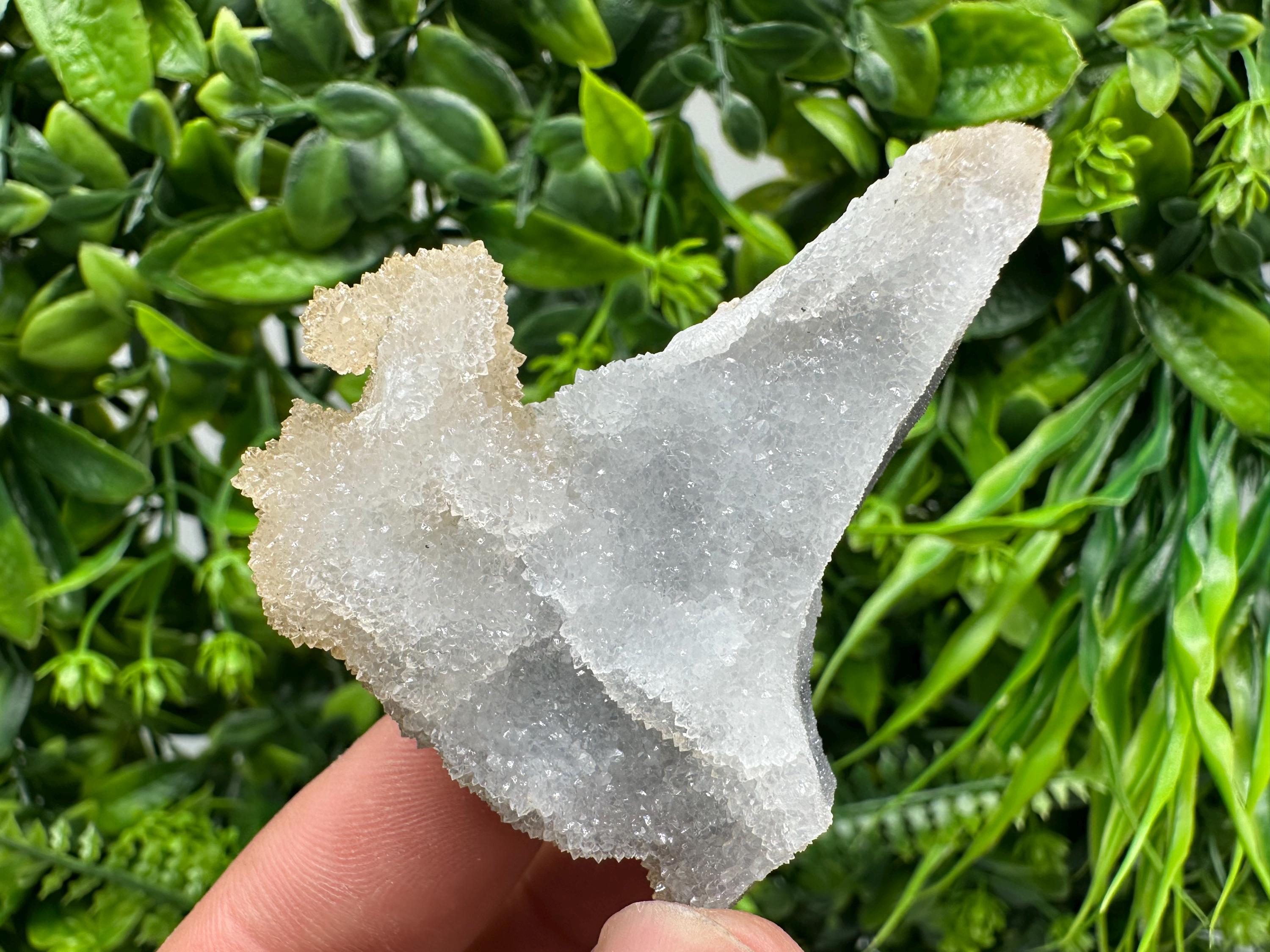 Blue Chalcedony Quartz with Chlorite Inclusions - Krushev Dol Mine Crystal