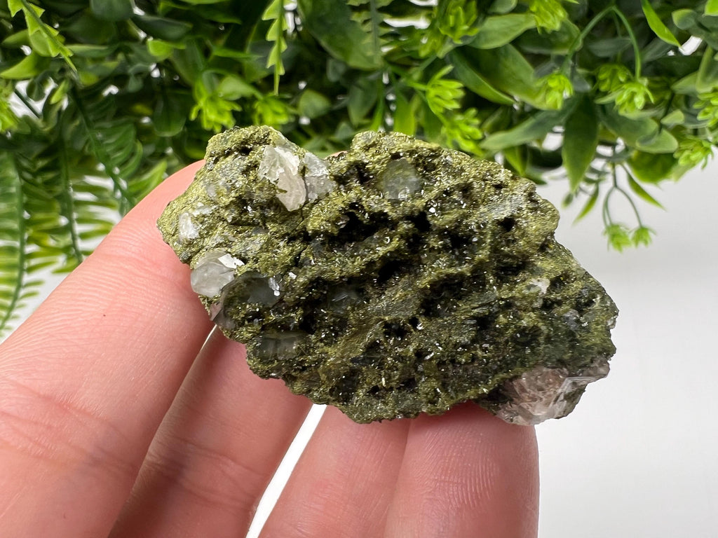 Rare Green Epidote with Quartz Crystals - Eastern Anatolian Turkey