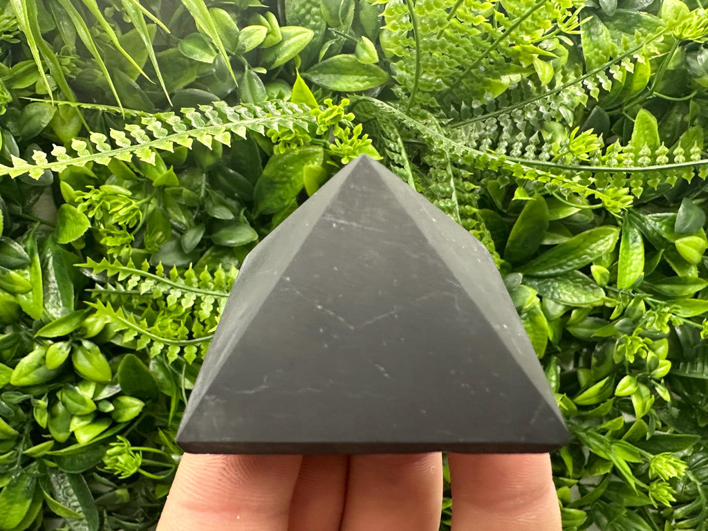 Shungite Pyramid (5cm): EMF & 5G Protection, Healing Crystal