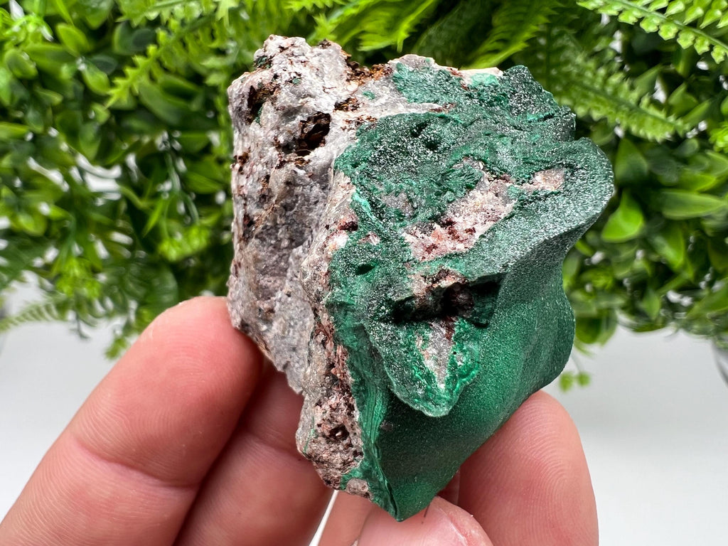 Green Polished Malachite Crystal from Congo, Chakra Stone