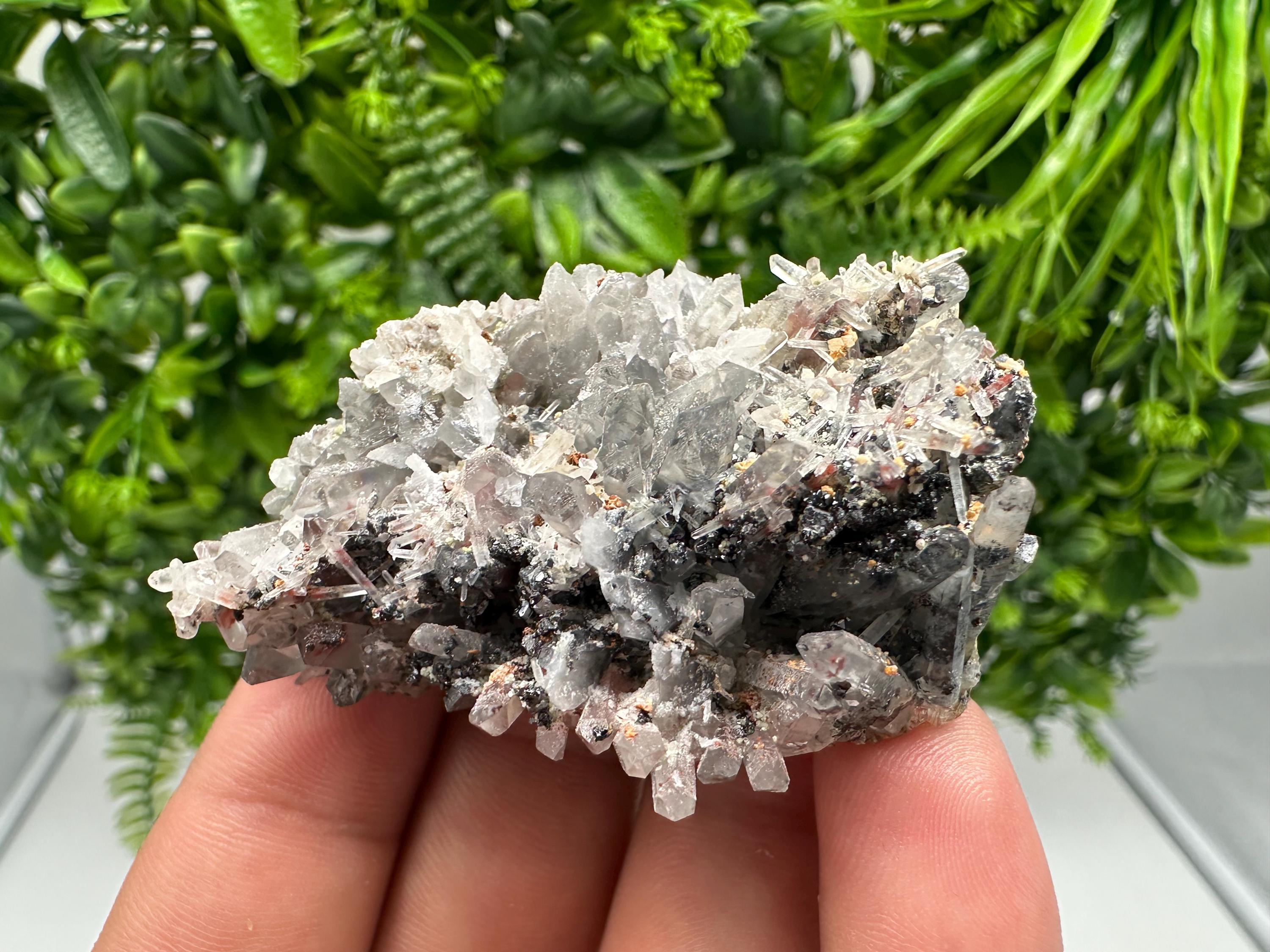 Quartz with Hematite & Iron Oxide: Collectible Mineral Specimen, Home Decor Stone