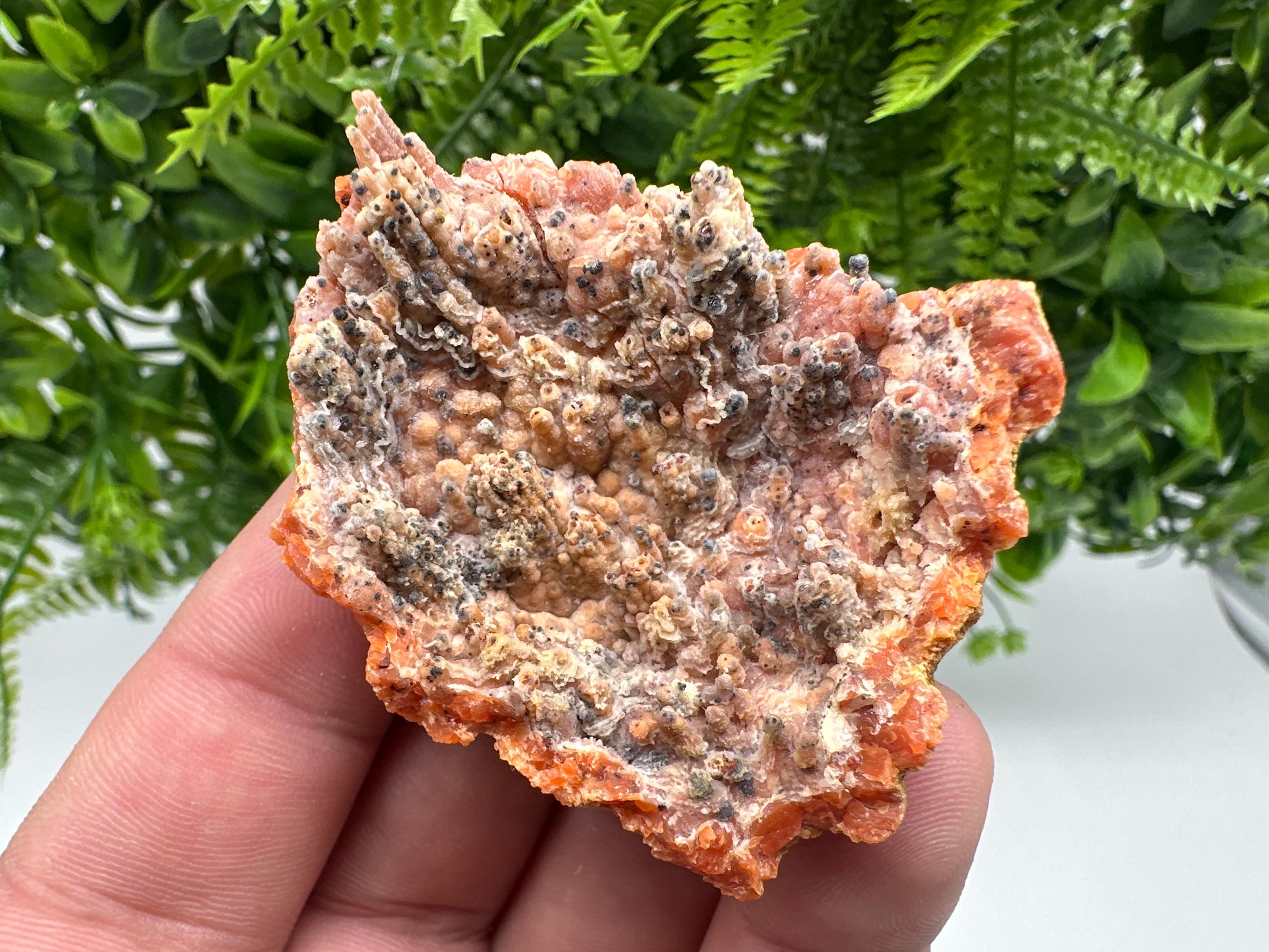 Moroccan Red Chalcedony Crystal Specimen: Rare Mineral Gift