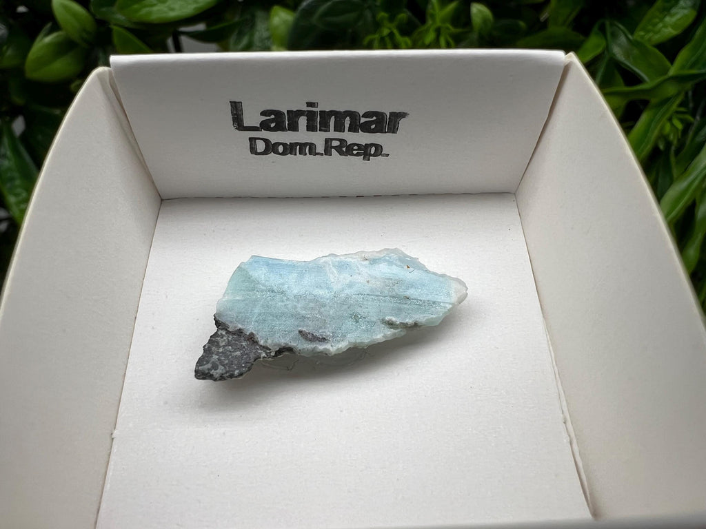 Rare Raw Larimar Specimen: Dominican Republic Crystal (25/15mm)