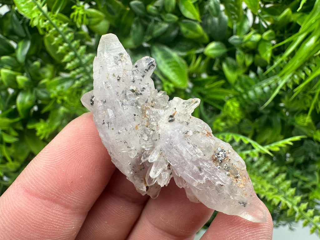 Amethyst Phantom Quartz with Chalcedony and Chlorite Inclusions