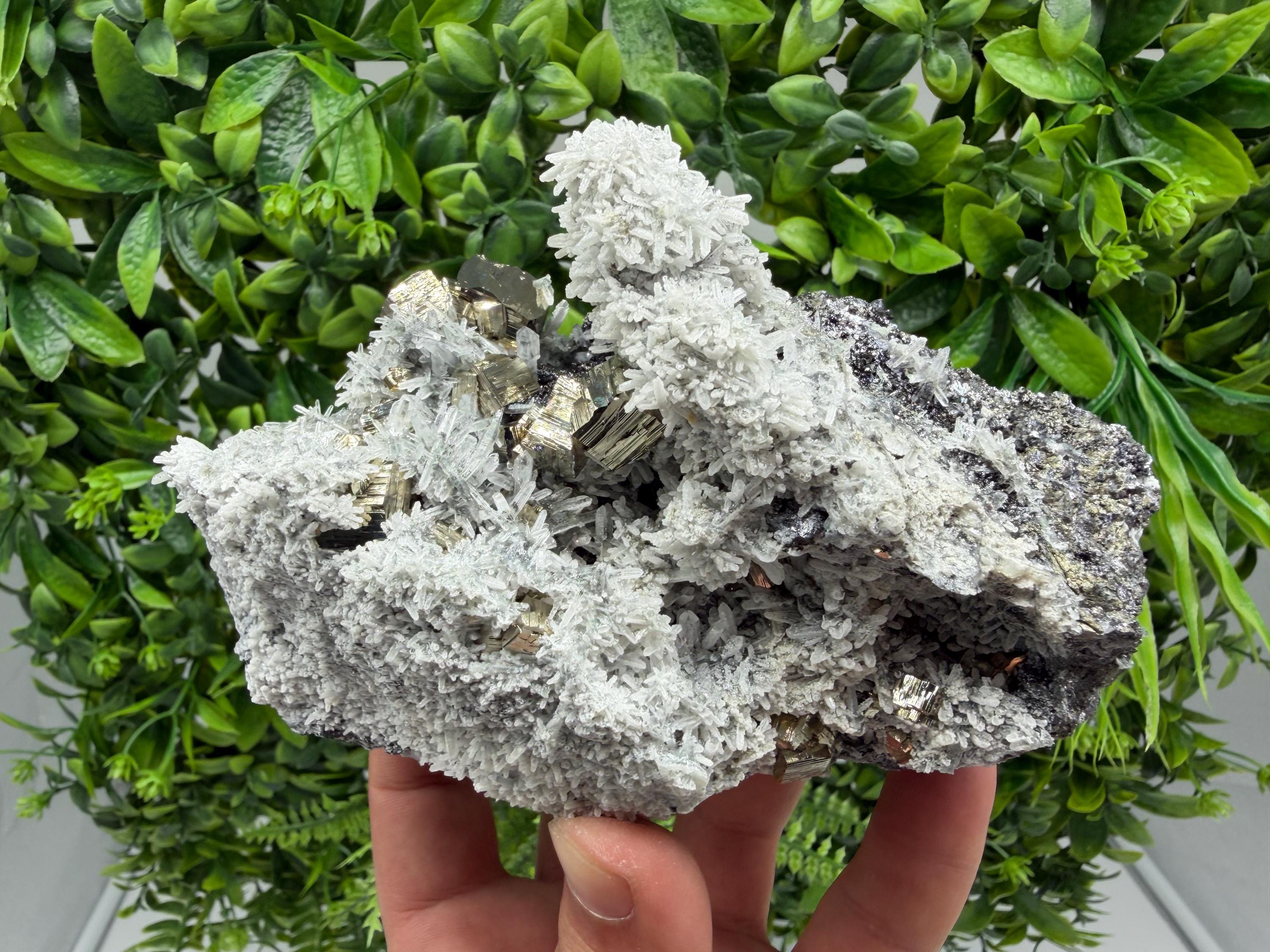 Pyrite Sphalerite Quartz  Mineral Specimen, Krushev dol Mine