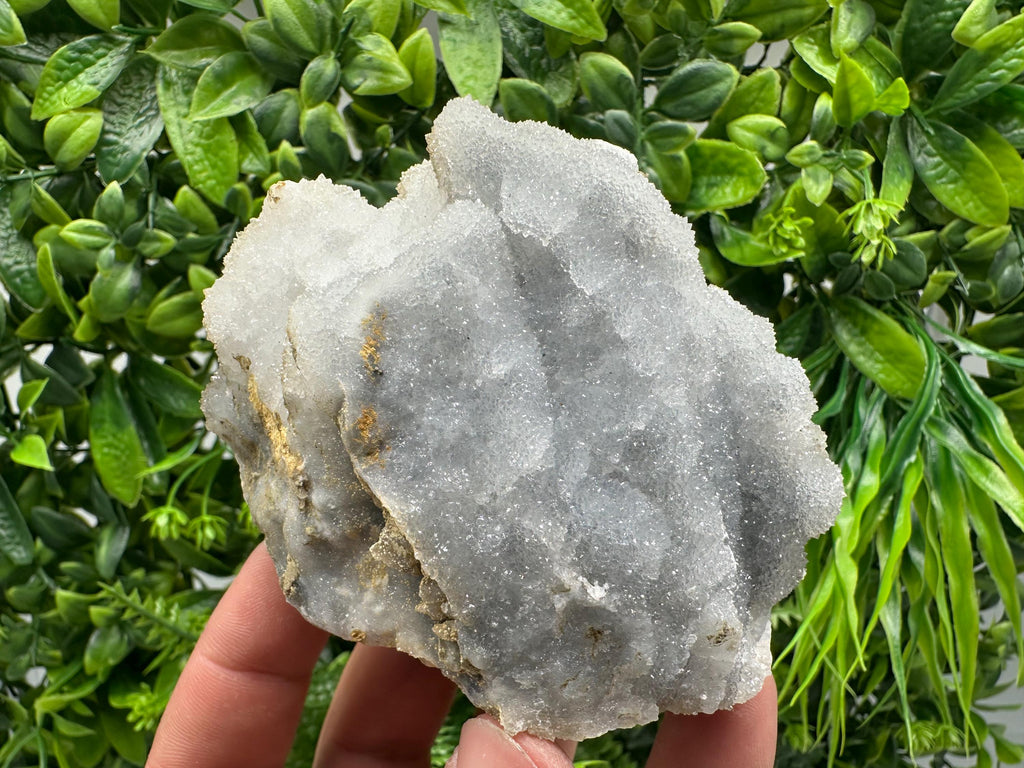 Blue Chalcedony Quartz with Chlorite Inclusions, Bulgarian Crystal Mineral