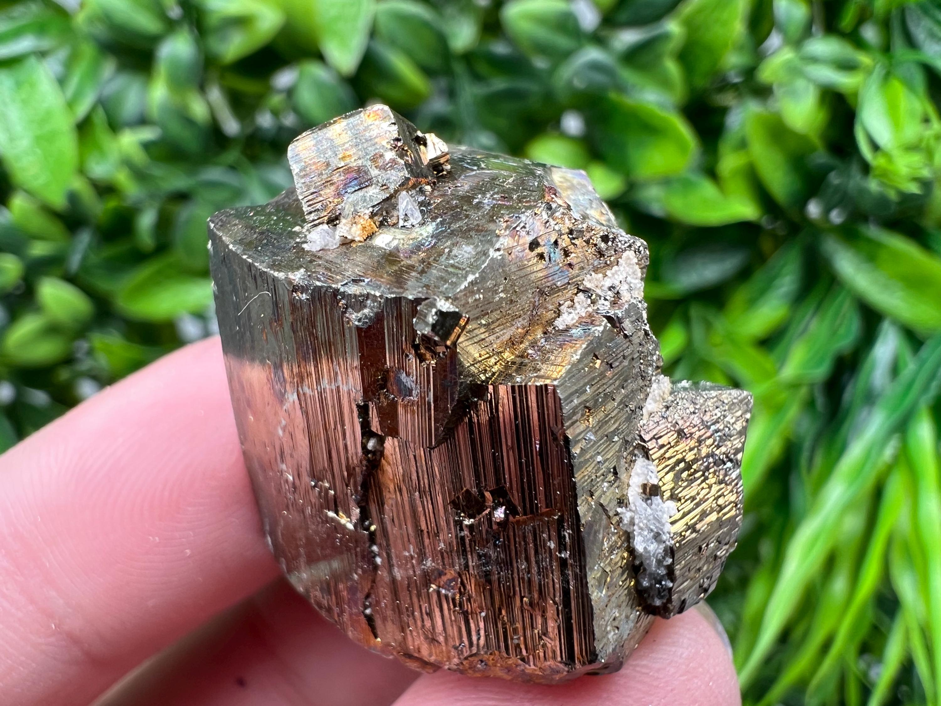 Wonderful Rainbow Pyrite whit Calcite,natural minerals souvenir Crystal,collection stone,rare minerals,home decor,Borieva Bulgaria