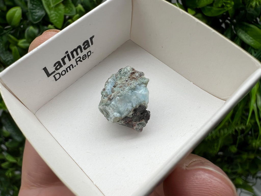 Rare Raw Larimar Specimen: Dominican Republic Crystal (20/15mm)