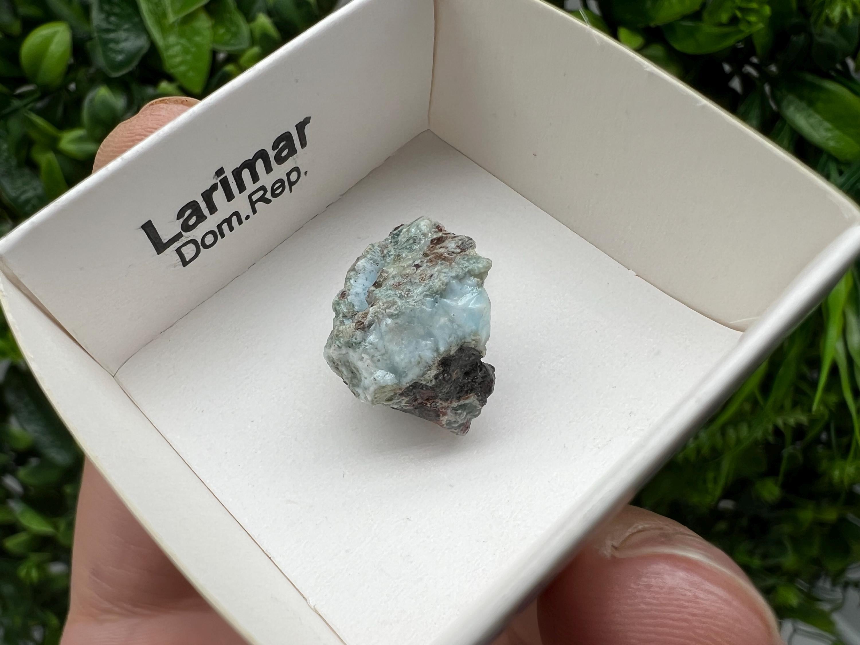 Rare Raw Larimar Specimen: Dominican Republic Crystal (20/15mm)