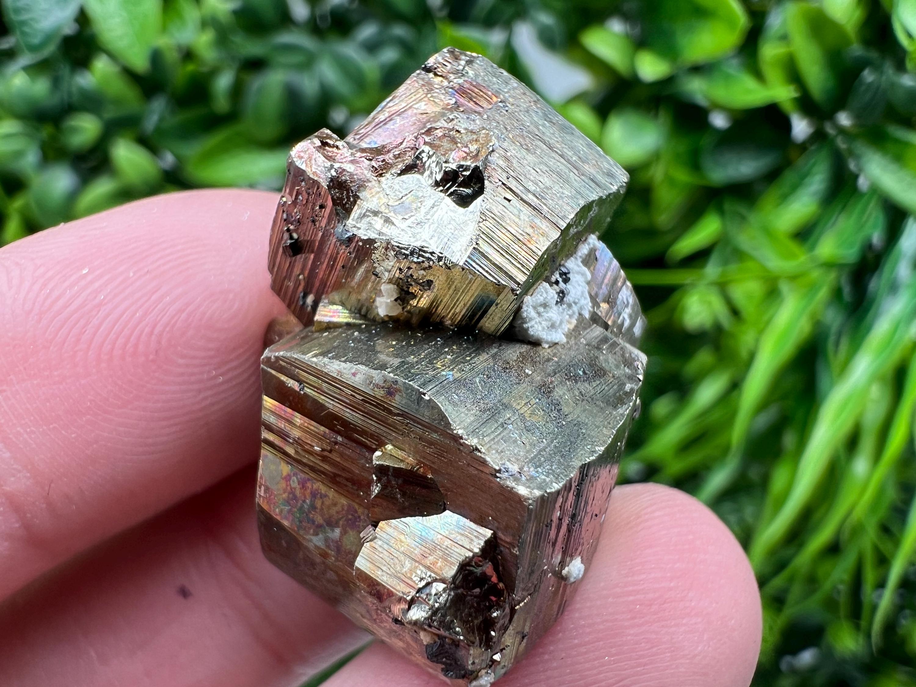 Wonderful Rainbow Pyrite whit Calcite,natural minerals souvenir Crystal,collection stone,rare minerals,home decor,Borieva Bulgaria
