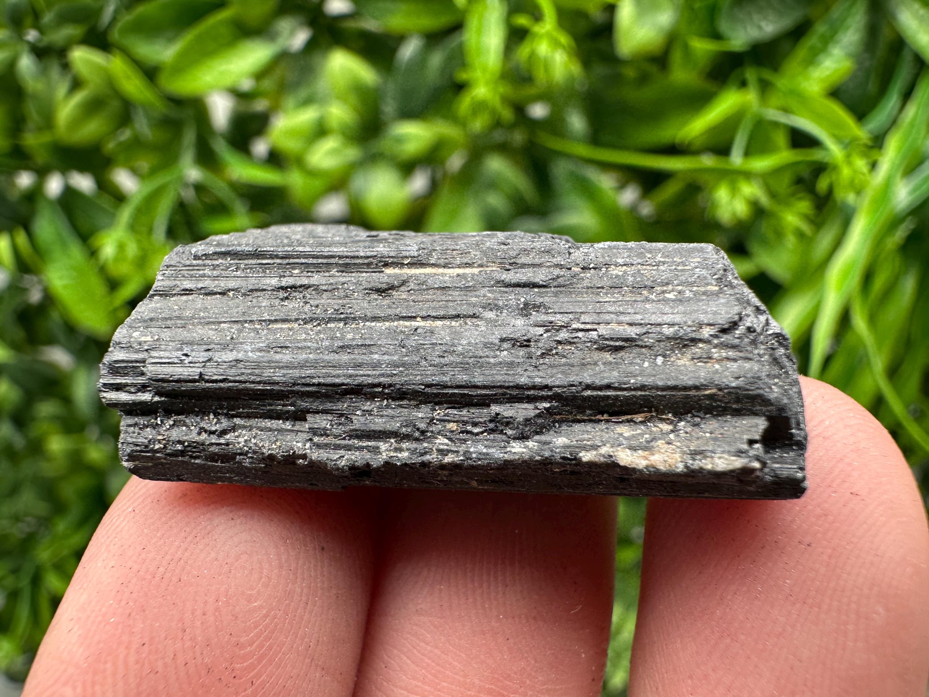Natural Black Tourmaline Crystal – Raw Protective Stone, Healing Crystal, Grounding Mineral Gift