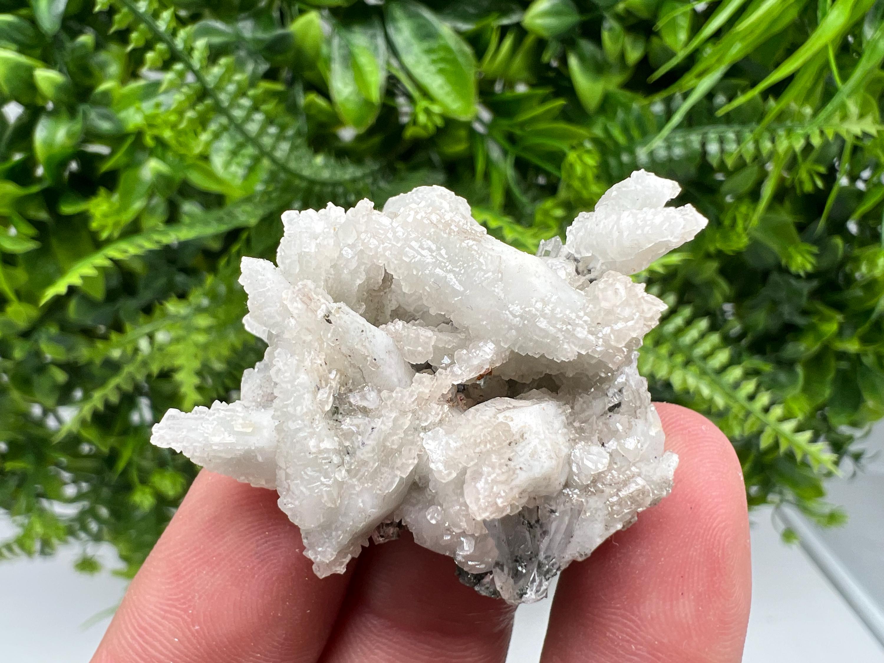 Calcite on Quartz Mineral Specimen, Borieva Mine, Bulgaria