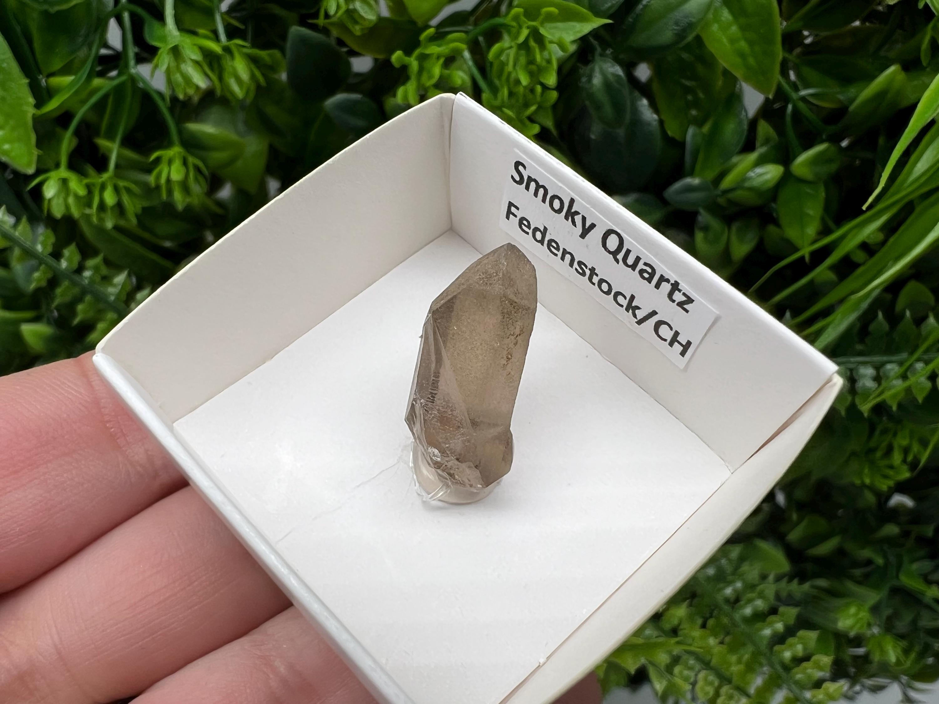 Rare Smoky Quartz Point, Fedenstock Switzerland Mineral Specimen (30MM)
